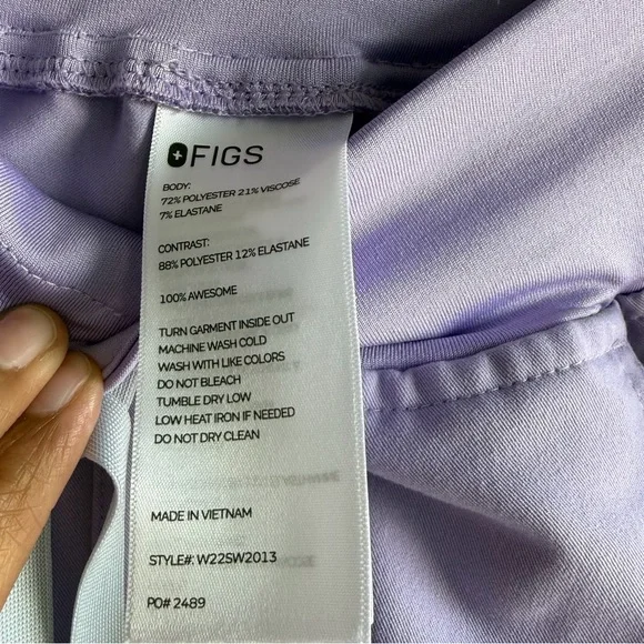 Figs Light Purple Drawstring Pants - Picture 5 of 9